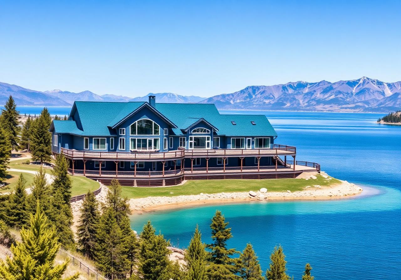 Bear Lake Blue House in Garden City, Utah